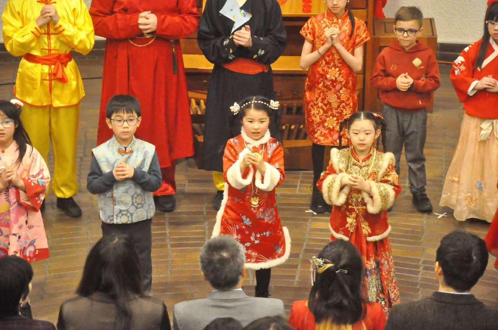 Children performing on stage during the gala